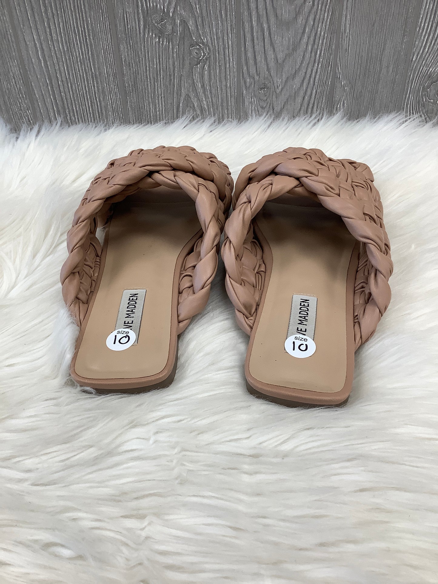 Pink Sandals Flats Steve Madden, Size 10