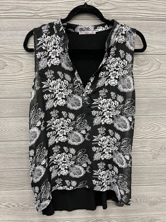 Top Sleeveless By Tresics In Black & White, Size: 1x