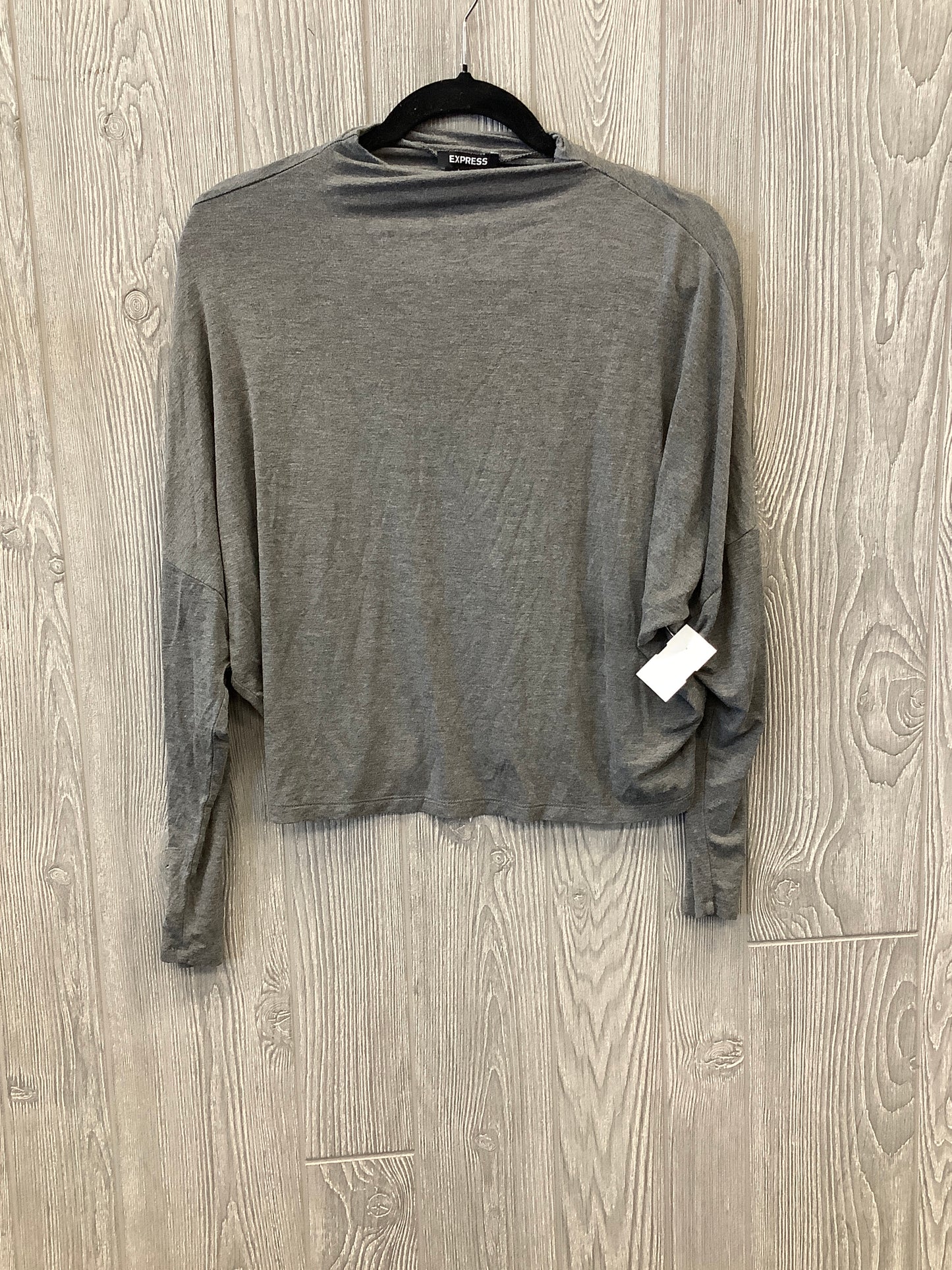 Top Long Sleeve By Express In Grey, Size: M