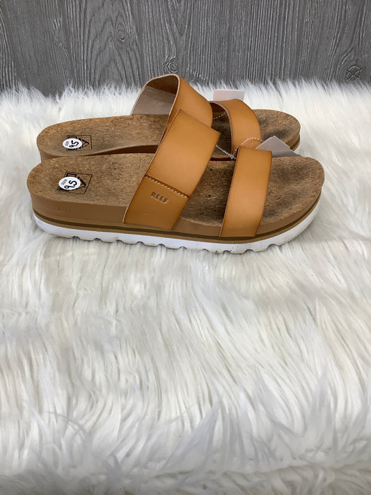 Brown Sandals Flats Reef, Size 9.5