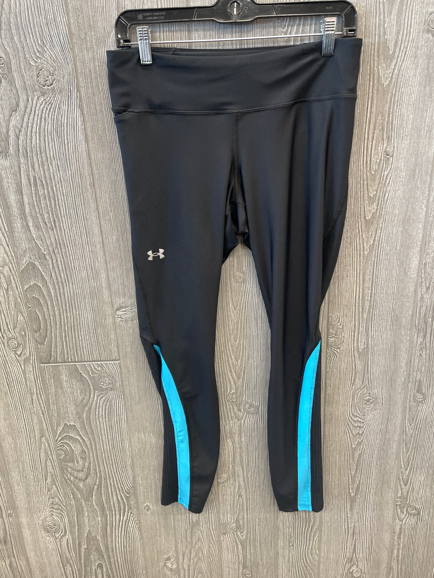 Athletic Leggings By Under Armour In Black & Blue, Size: L