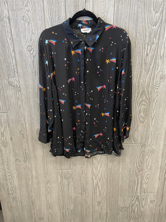 Top Long Sleeve By Clothes Mentor In Black, Size: Xl