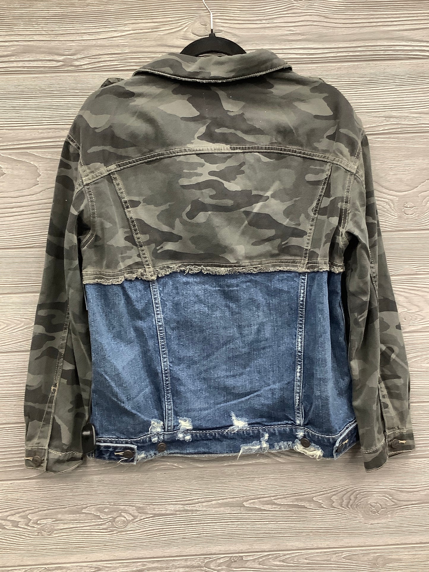 Jacket Denim By Clothes Mentor In Camouflage Print, Size: S