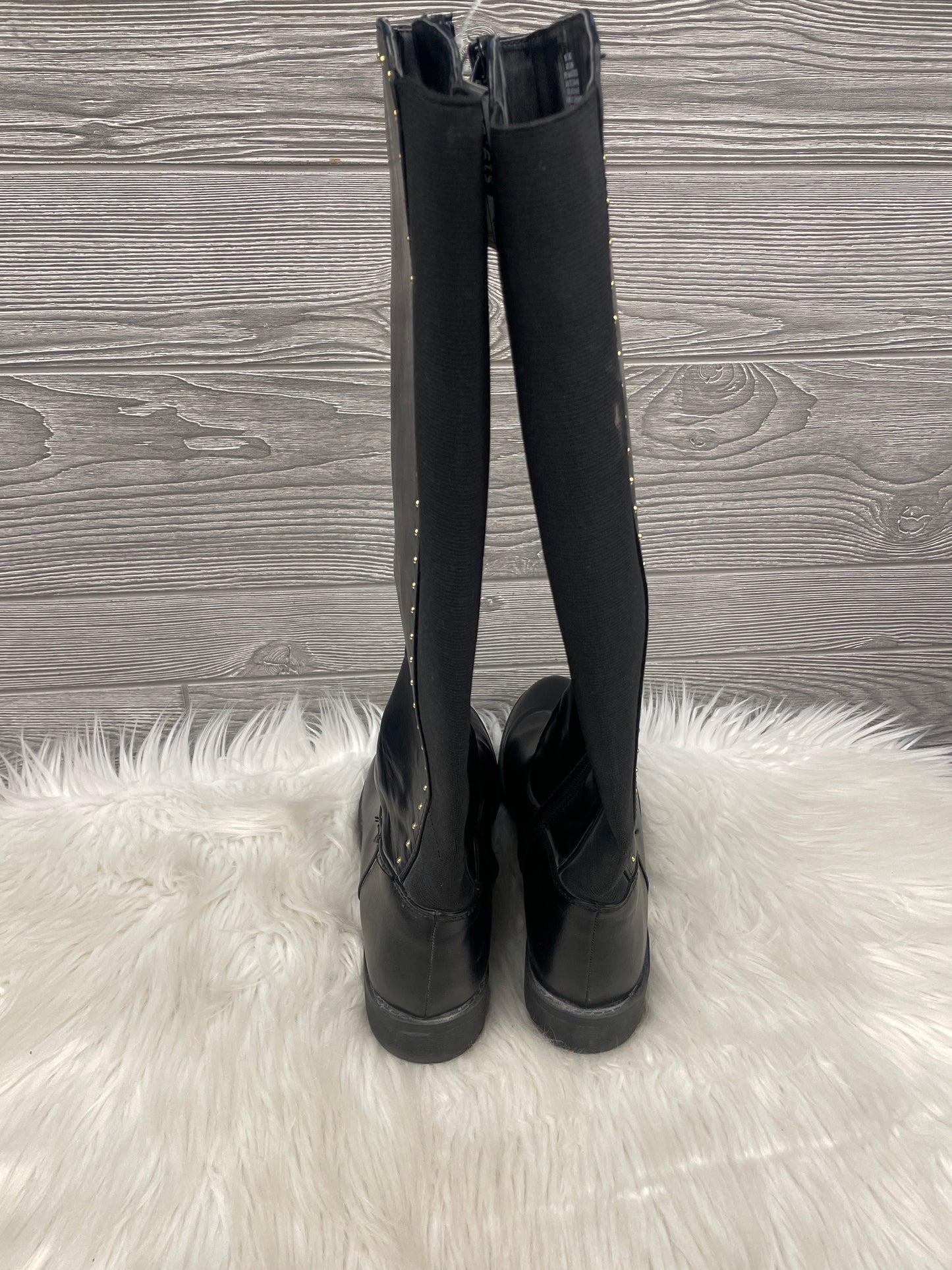 Boots Knee Flats By Clothes Mentor In Black, Size: 10