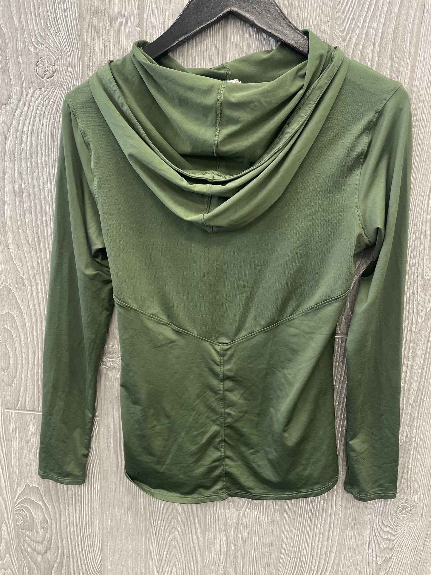 Athletic Top Long Sleeve Hoodie By Under Armour In Green, Size: S