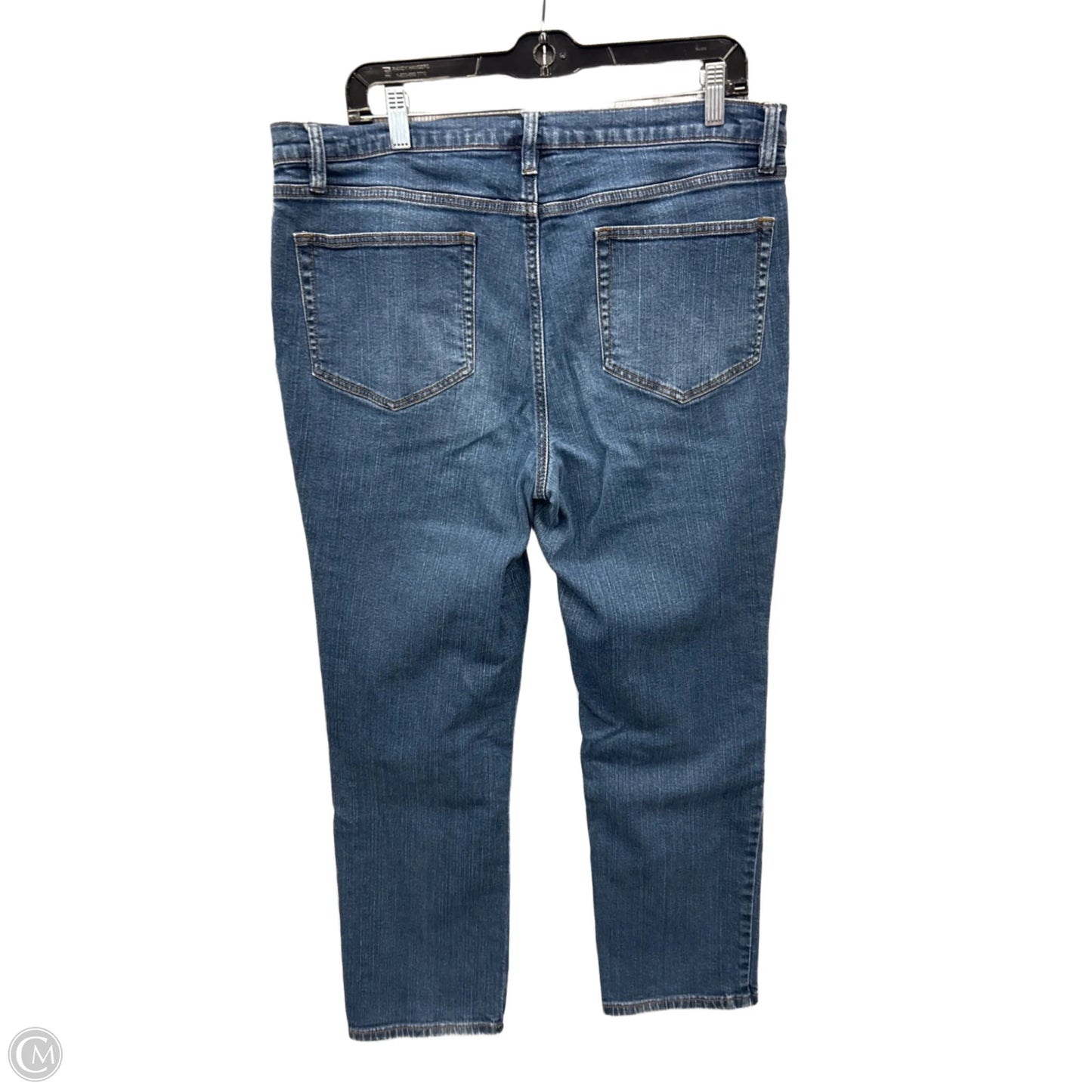 Jeans Straight By Denim And Company In Blue Denim, Size: 16