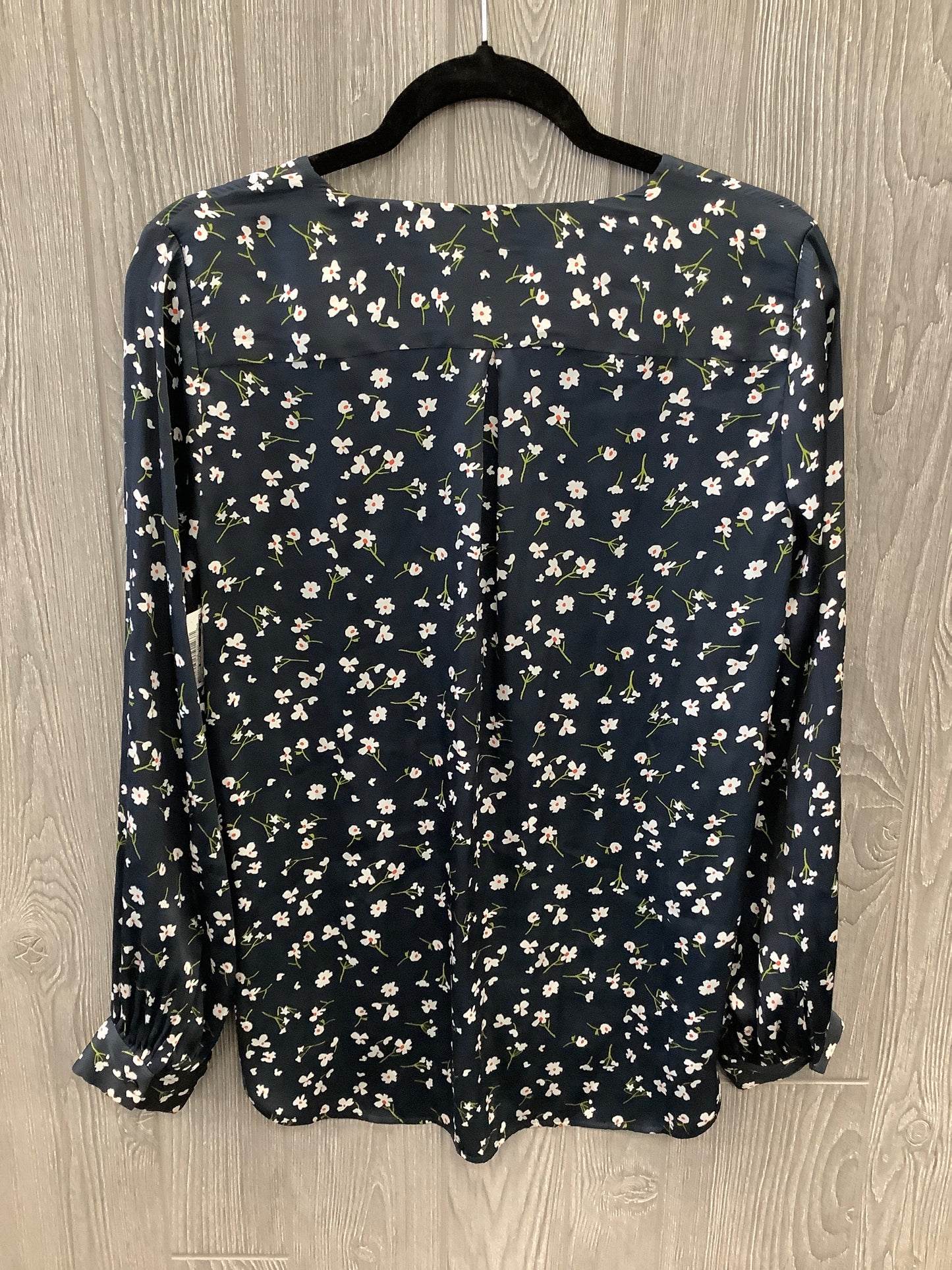 Top Long Sleeve By Banana Republic In Navy, Size: S