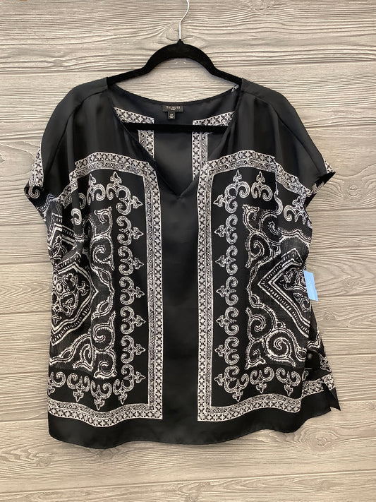 Top Short Sleeve By Talbots In Black, Size: 2x