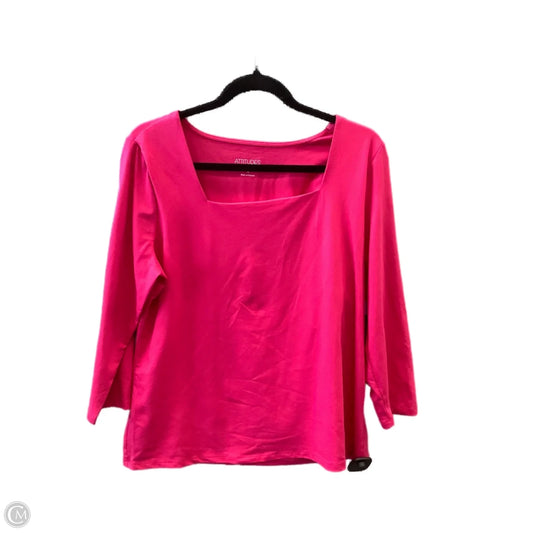 Top Long Sleeve By Clothes Mentor In Pink, Size: M