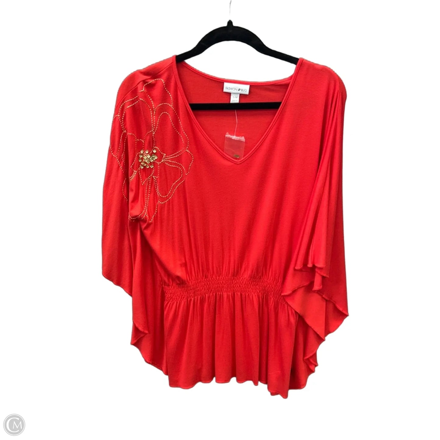 Top Short Sleeve By Fashion Bug In Red, Size: S