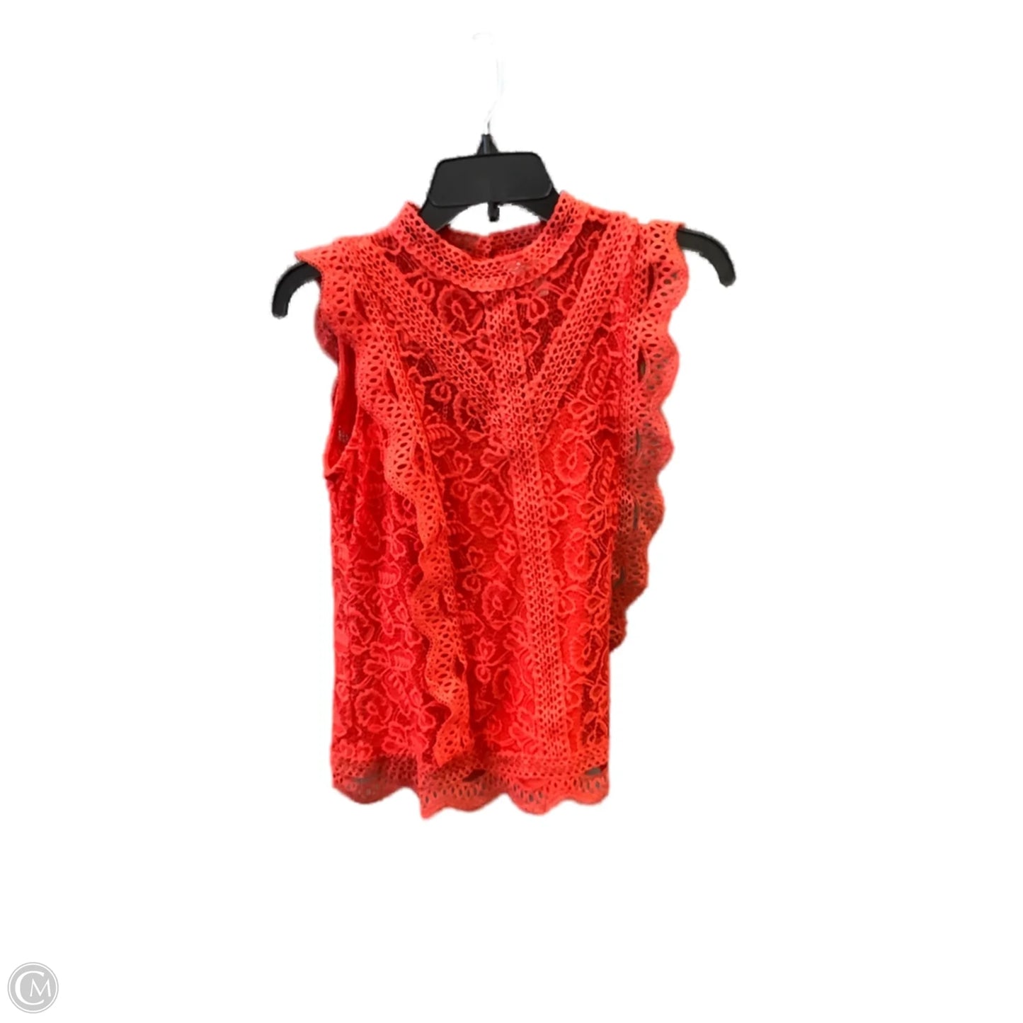 Top Sleeveless By Adiva In Red, Size: S