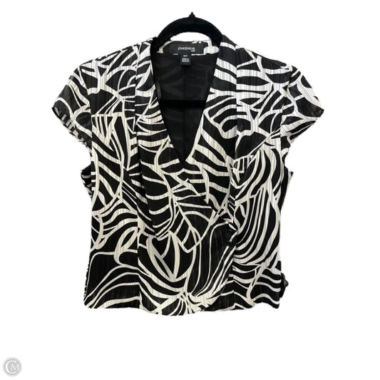 Top Short Sleeve By Jones Wear In Black & White, Size: Sp