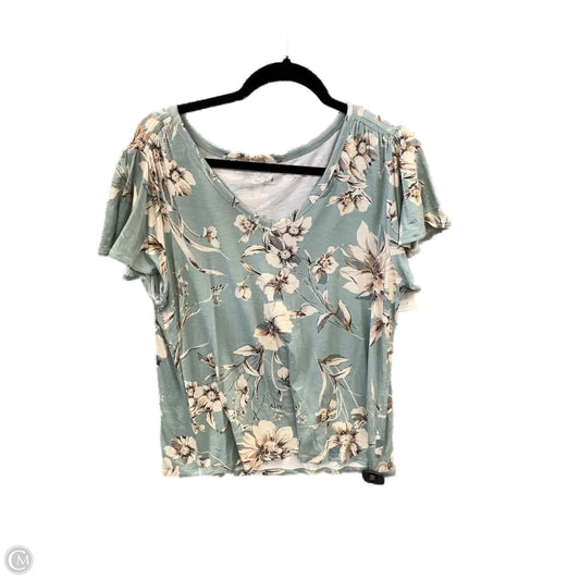 Top Short Sleeve By Maurices In Blue, Size: L