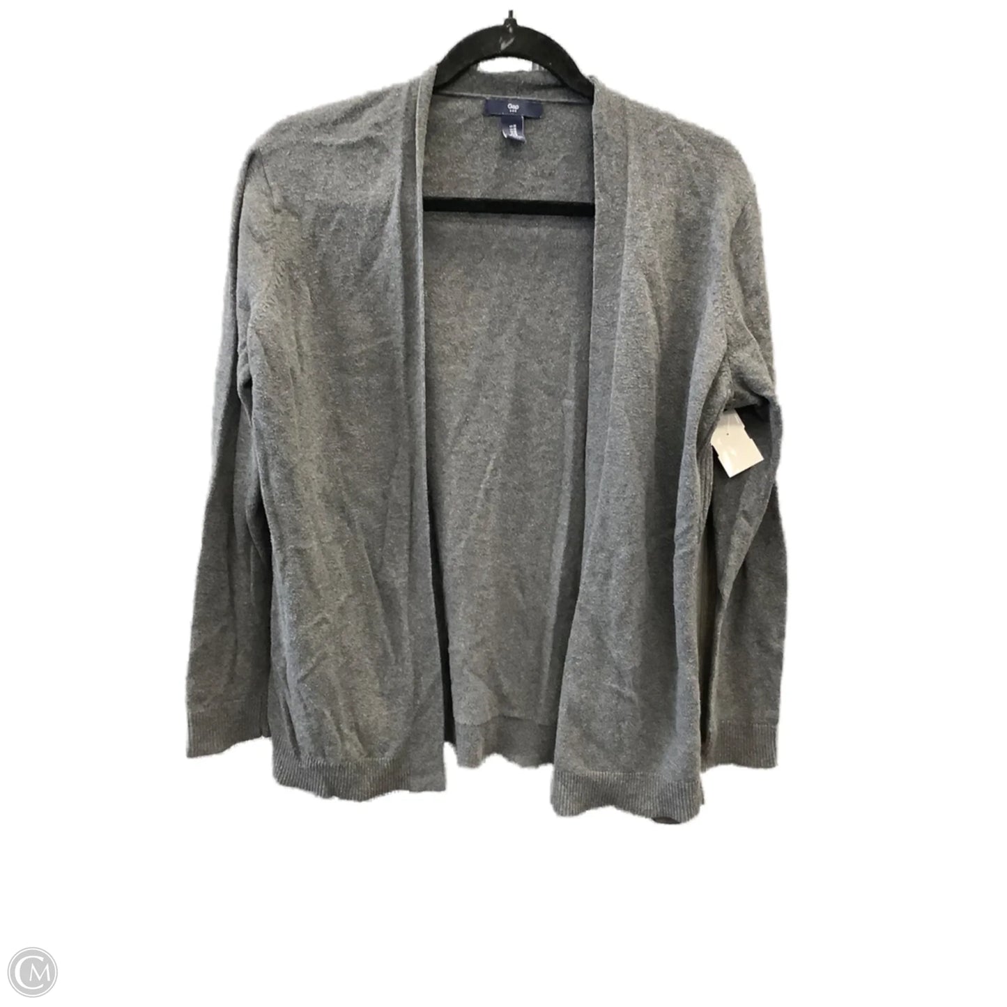 Sweater Cardigan By Gap In Grey, Size: M