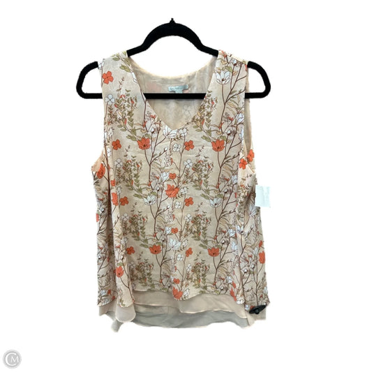 Top Sleeveless By Cato In Pink, Size: L