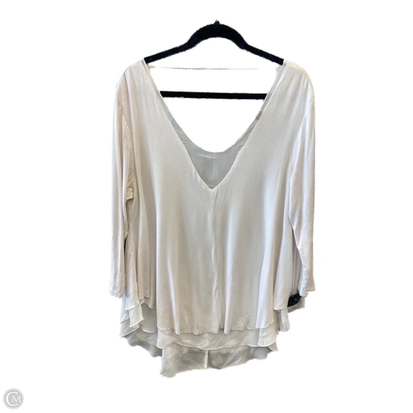 Top Long Sleeve By Bke In White, Size: Xl