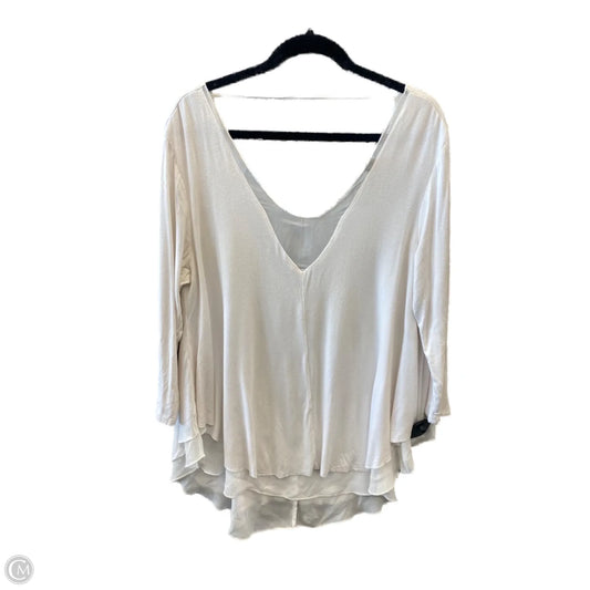 Top Long Sleeve By Bke In White, Size: Xl