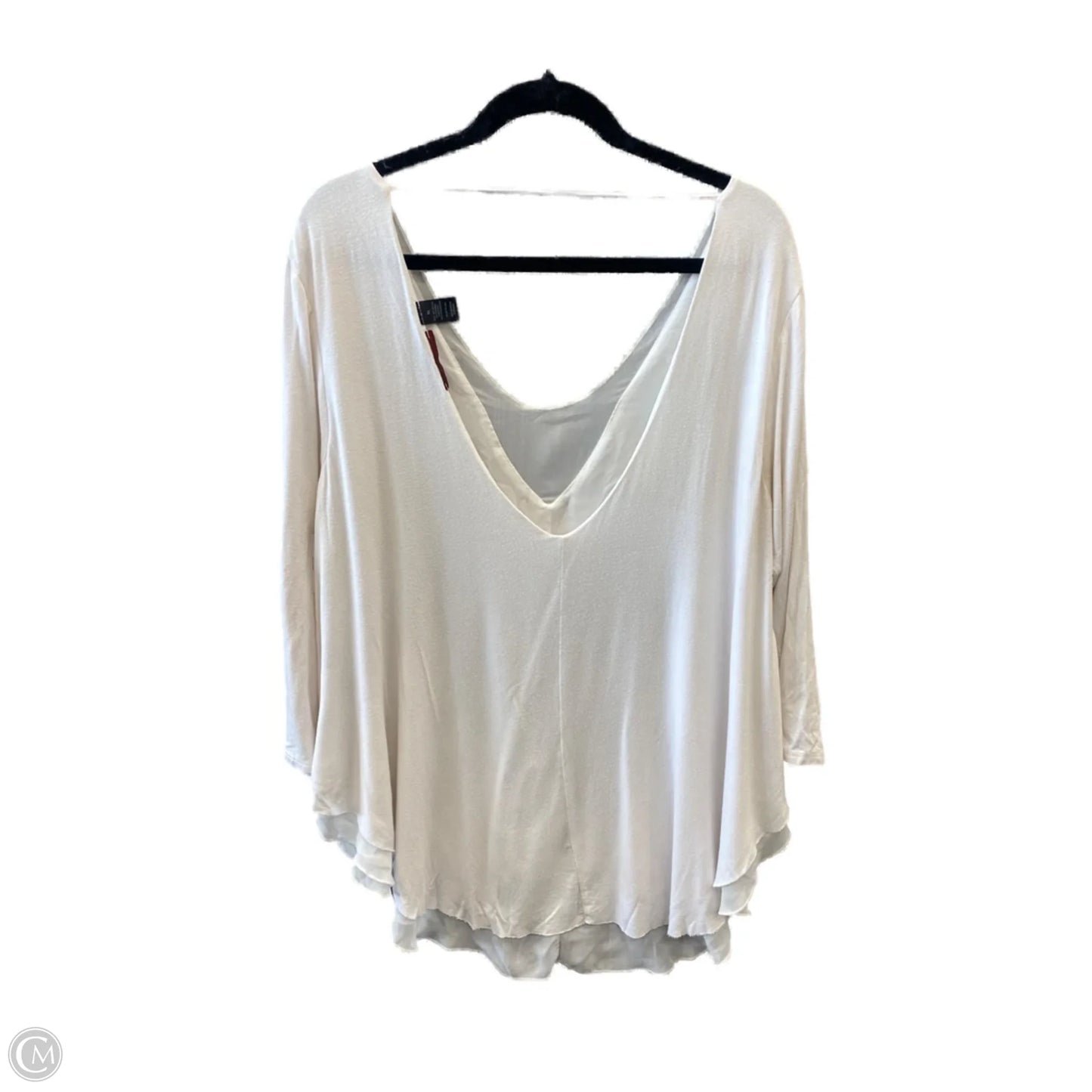 Top Long Sleeve By Bke In White, Size: Xl