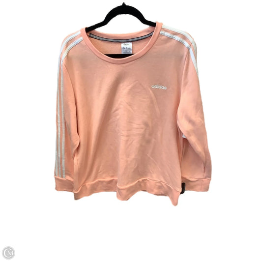Athletic Sweatshirt Crewneck By Adidas In Coral, Size: Xl