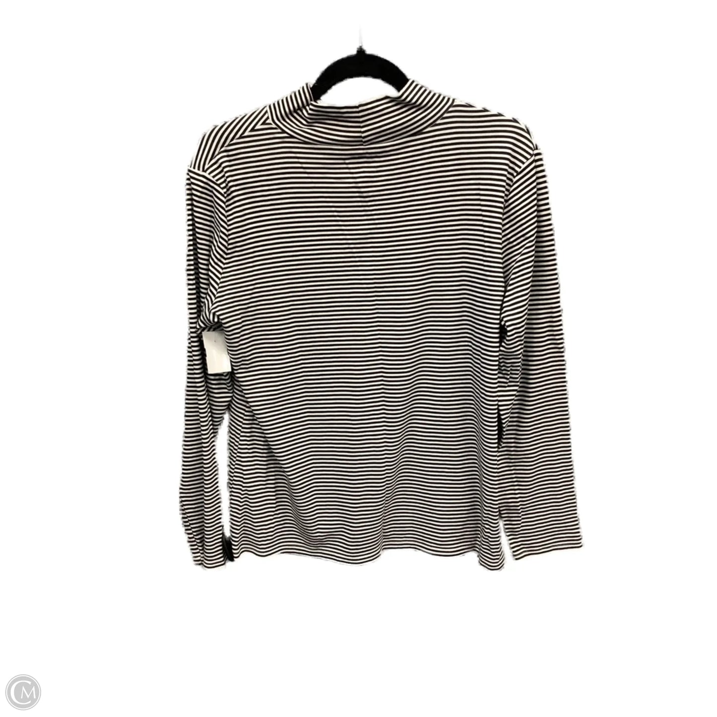 Top Long Sleeve By Croft And Barrow In Striped Pattern, Size: L