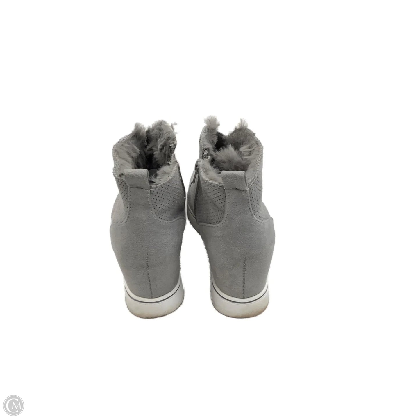 Boots Ankle Flats By Clothes Mentor In Grey, Size: 7.5