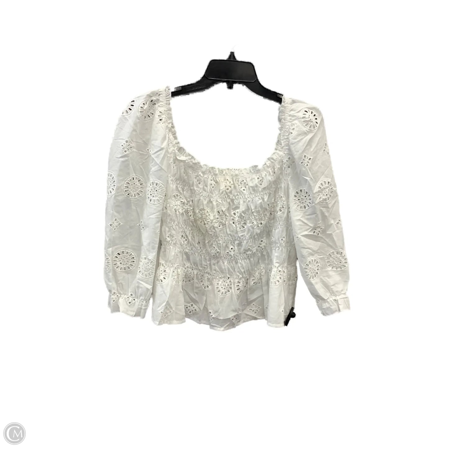 Top Long Sleeve By Adiva In White, Size: L