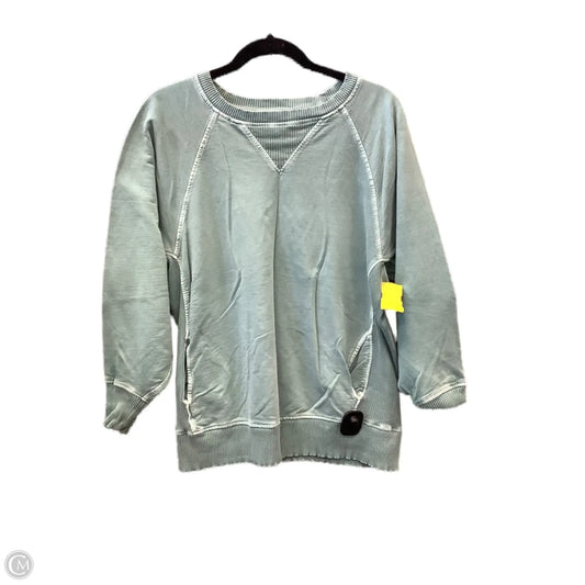 Sweatshirt Crewneck By Zenana In Blue, Size: M