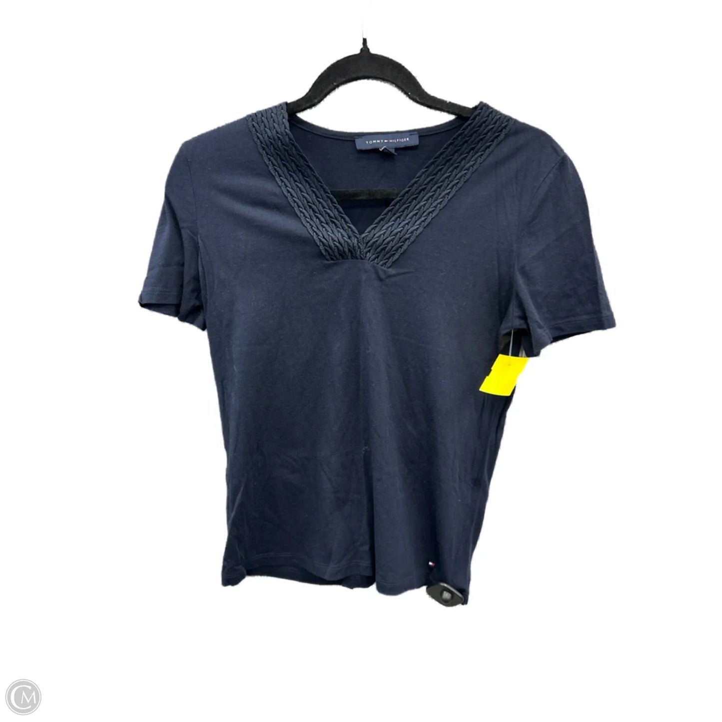 Top Short Sleeve By Tommy Hilfiger In Navy, Size: S