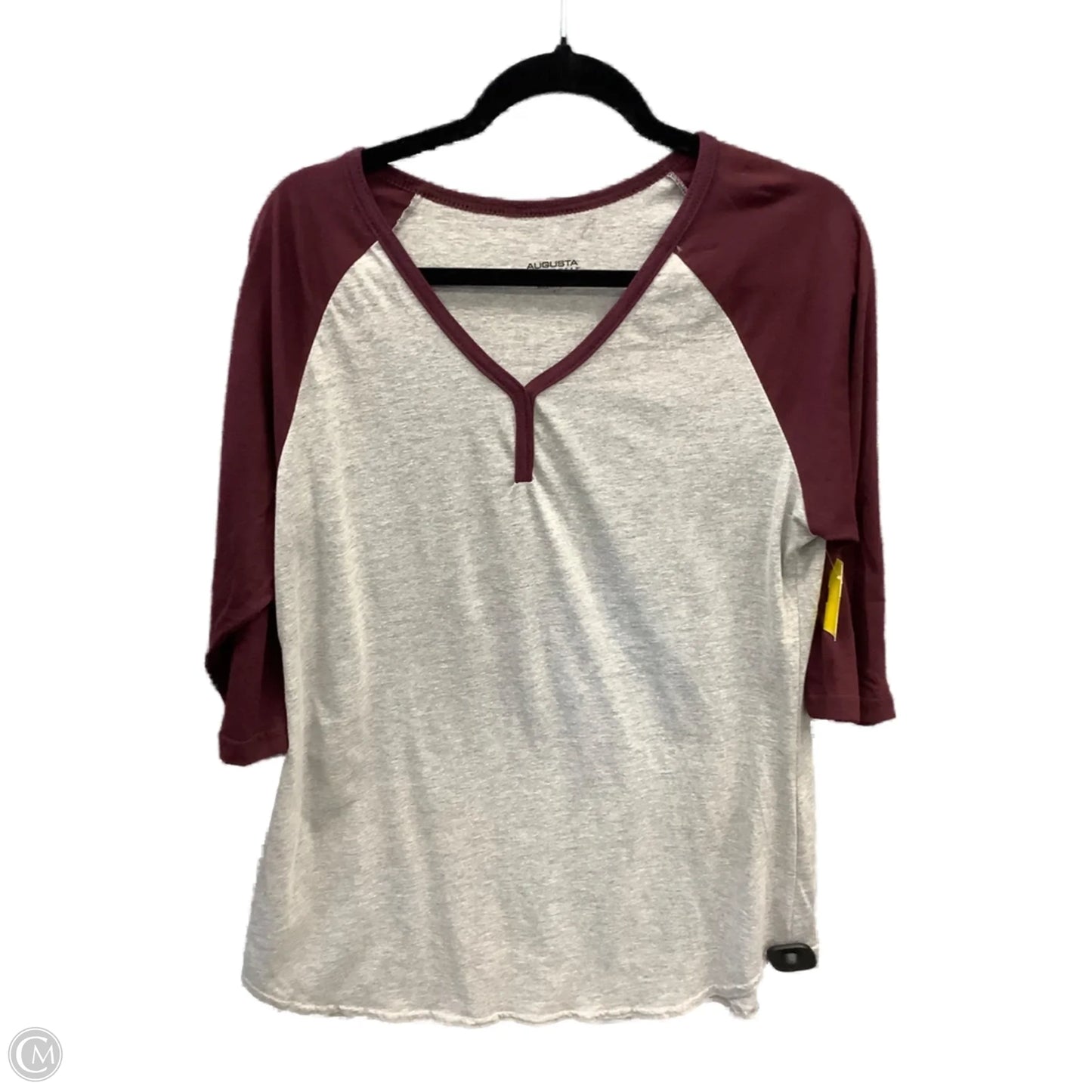 Top 3/4 Sleeve By Clothes Mentor In Grey, Size: L