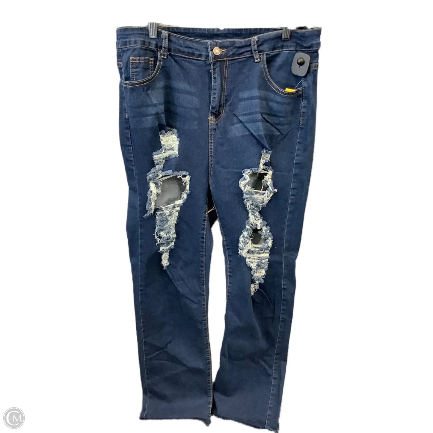 Jeans Flared By Clothes Mentor In Blue Denim, Size: 18