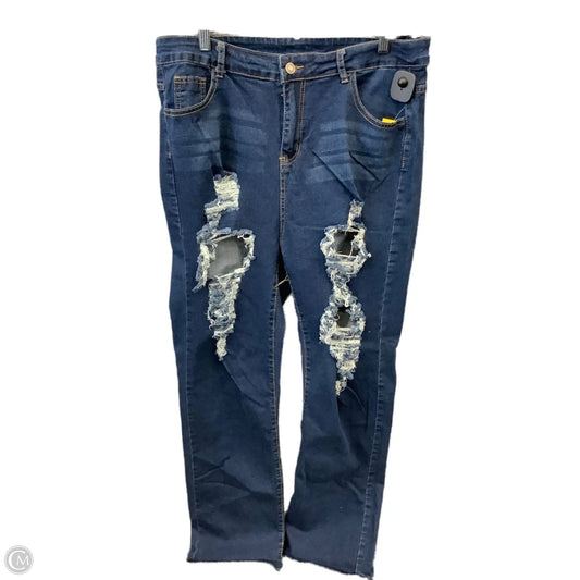 Jeans Flared By Clothes Mentor In Blue Denim, Size: 18