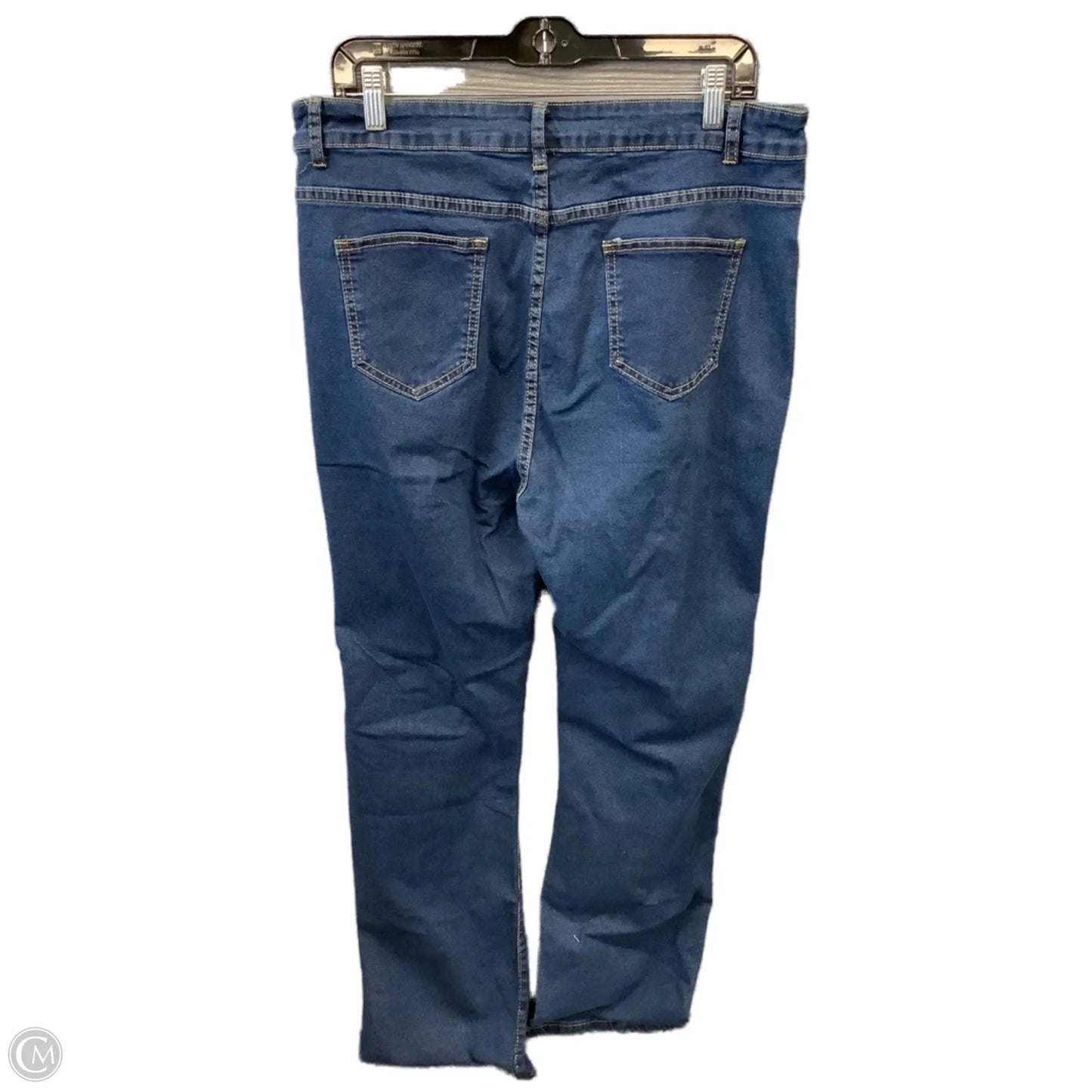 Jeans Flared By Clothes Mentor In Blue Denim, Size: 18