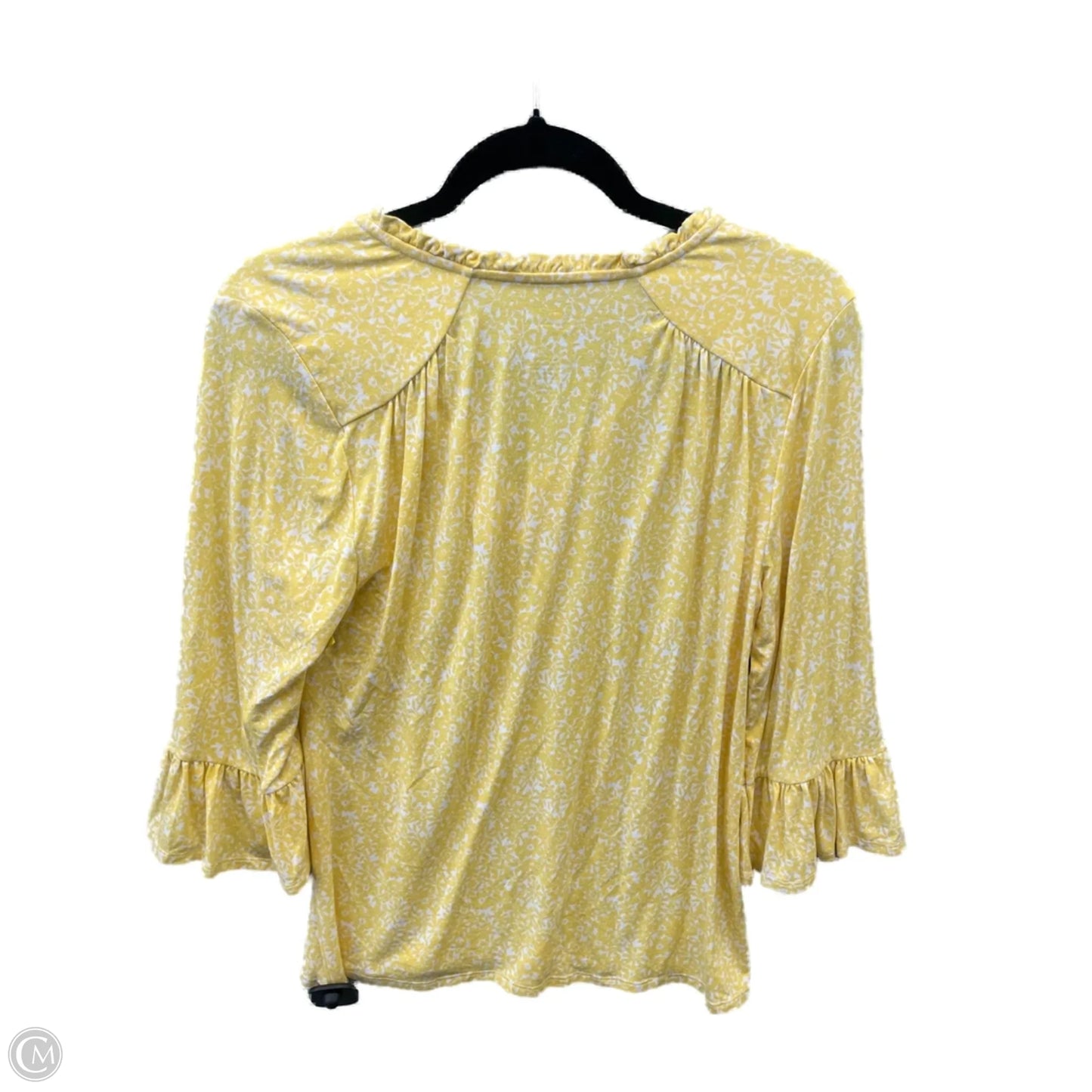 Top Long Sleeve By Croft And Barrow In Yellow, Size: S