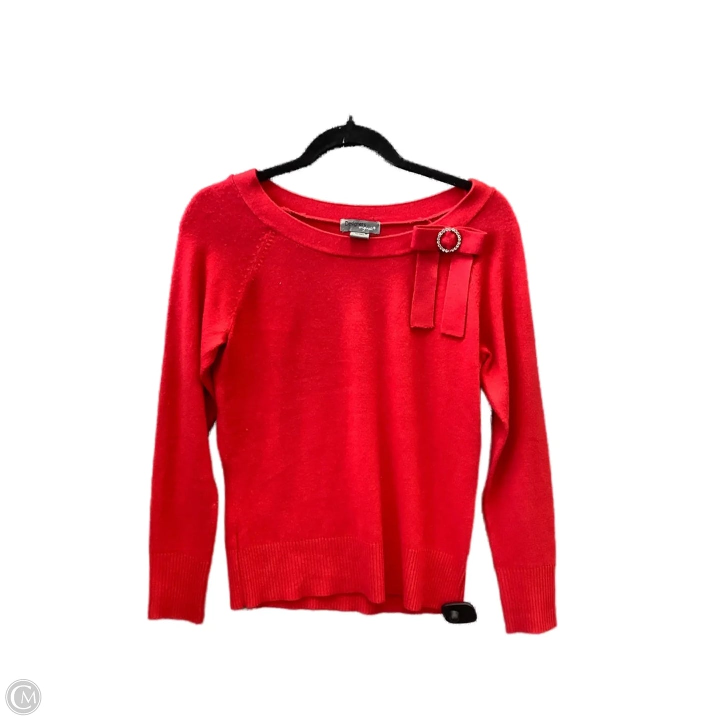 Top Long Sleeve By Designer Originals In Red, Size: S