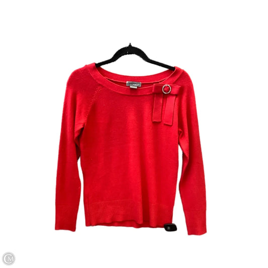 Top Long Sleeve By Designer Originals In Red, Size: S