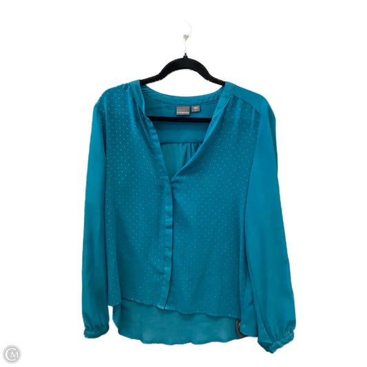Top Long Sleeve By Covington In Blue, Size: S