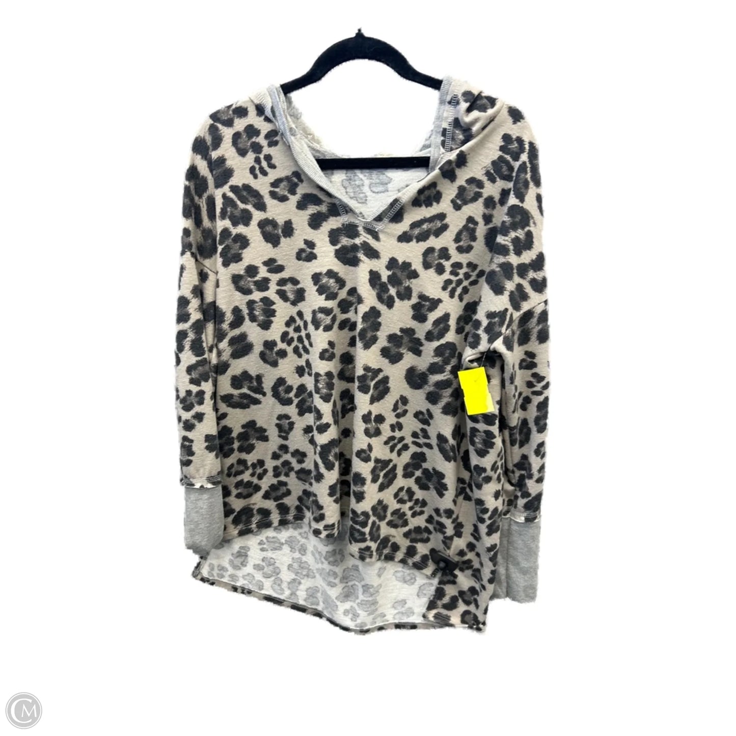 Top Long Sleeve By Hummingbird In Leopard Print, Size: M