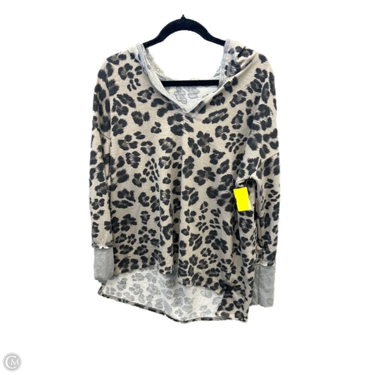 Top Long Sleeve By Hummingbird In Leopard Print, Size: M