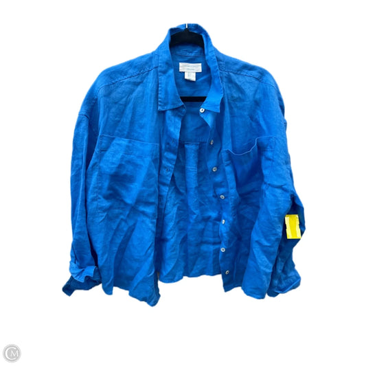 Top Long Sleeve By Cynthia Rowley In Blue, Size: L