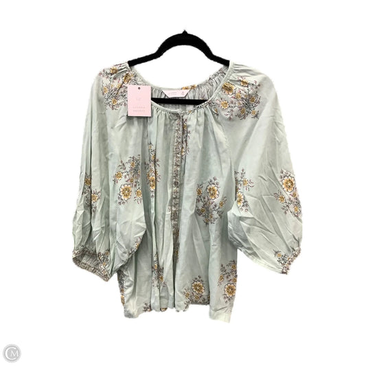 Top Long Sleeve By Lc Lauren Conrad In Blue, Size: Xl