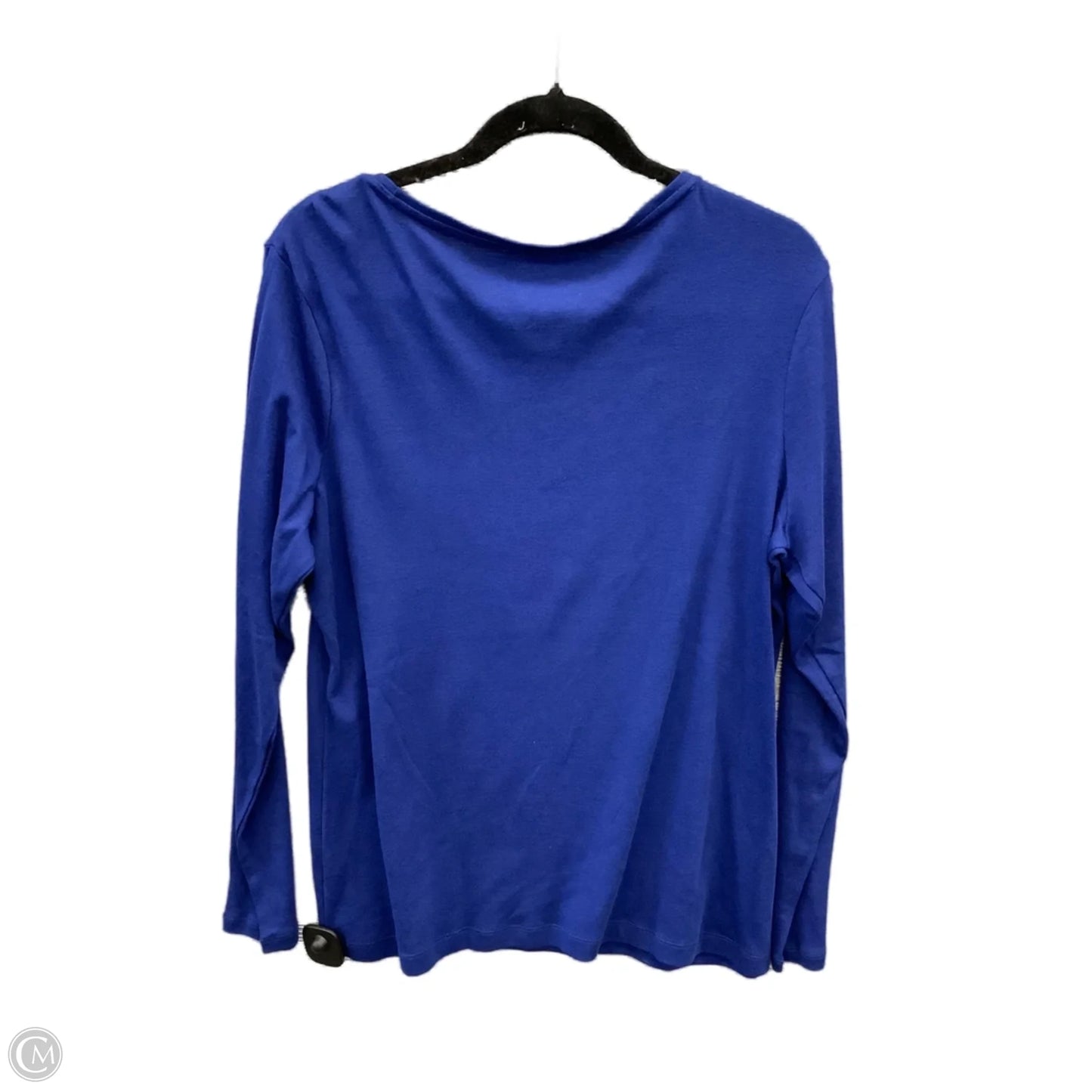 Top Long Sleeve Basic By Croft And Barrow In Blue, Size: L