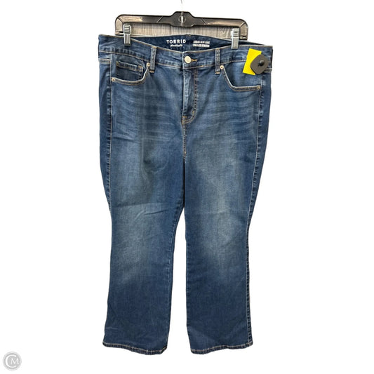 Jeans Boot Cut By Torrid In Blue Denim, Size: 16