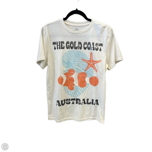 Top Short Sleeve By Clothes Mentor In Cream, Size: S