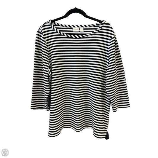 Top Long Sleeve By Chicos In Black & White, Size: Xl