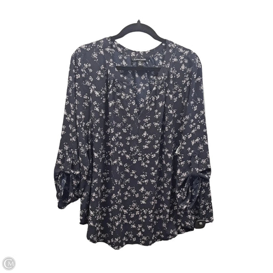 Top Long Sleeve By 41 Hawthorn In Blue, Size: Xxl
