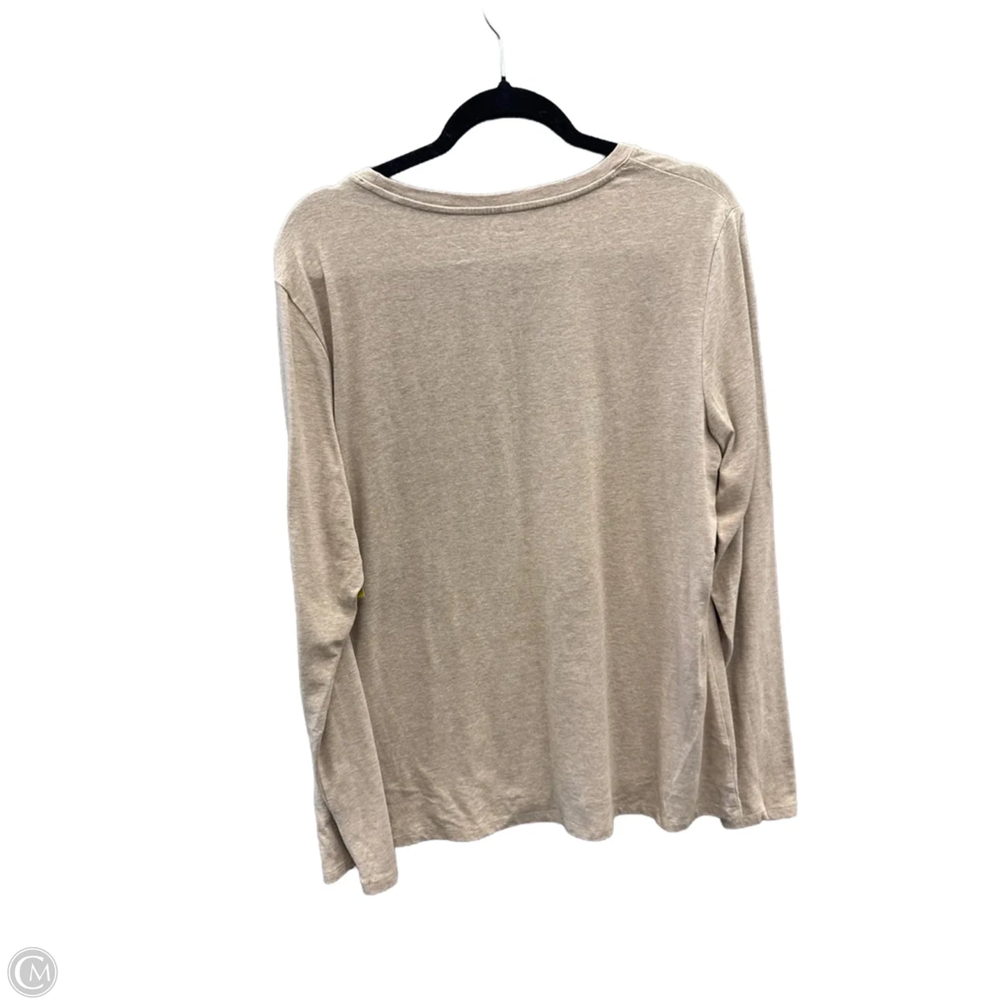 Top Long Sleeve Basic By Amazon Essentials In Tan, Size: Xxl