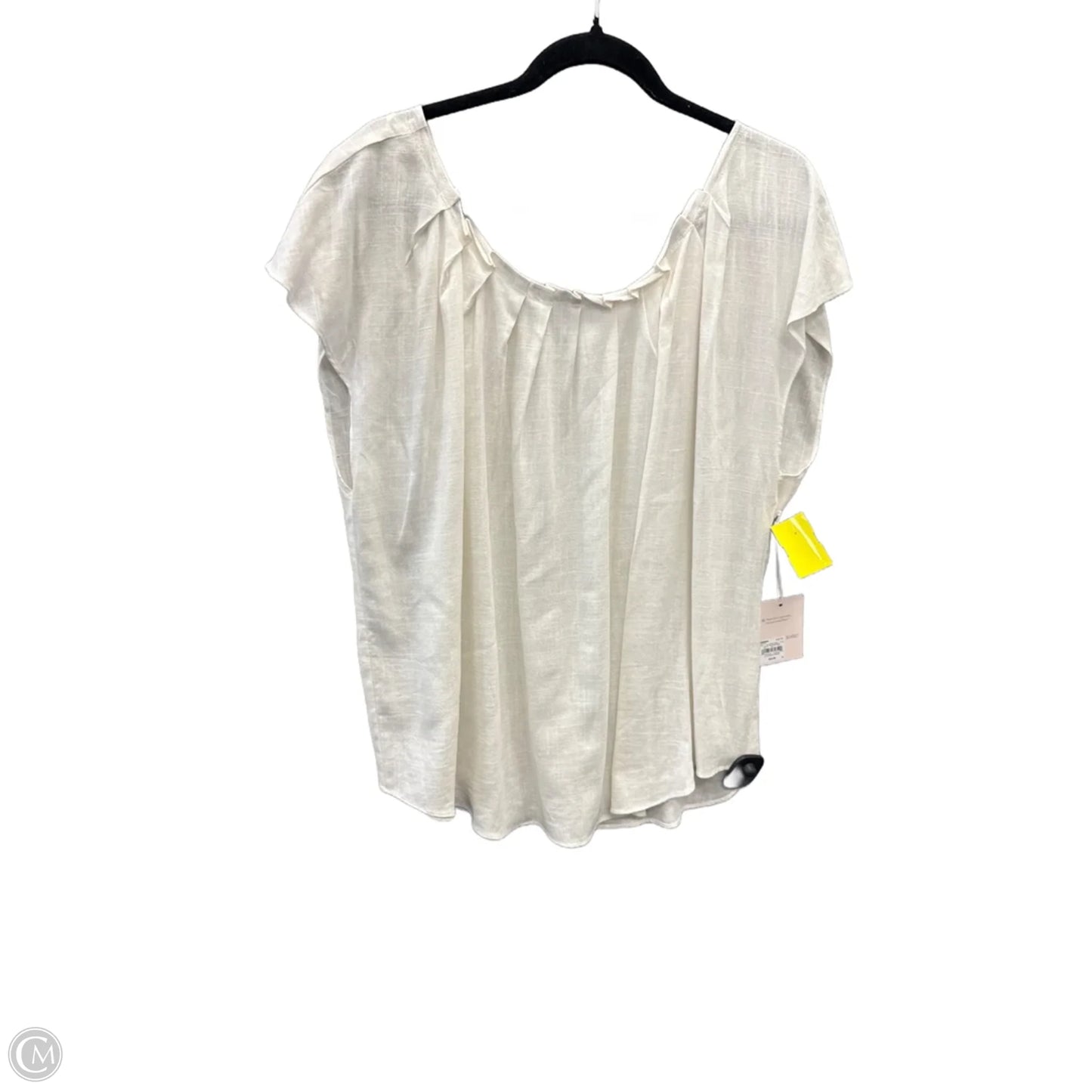 Top Short Sleeve By Lc Lauren Conrad In White, Size: Xxl