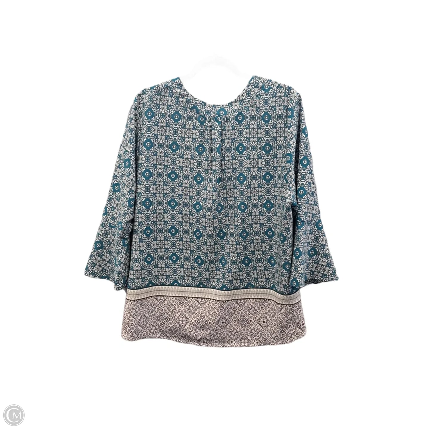 Top Long Sleeve By Dana Buchman In Green, Size: Xxl