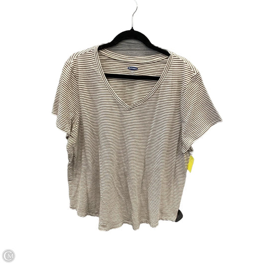 Top Short Sleeve By Old Navy In Brown, Size: Xxl