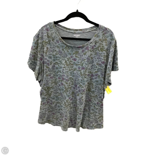 Top Short Sleeve By Old Navy In Floral Print, Size: Xxl